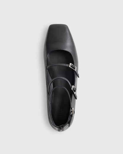 Italian Leather Strappy Ballet Flat - US 3049