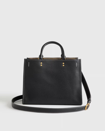 Italian Leather Medium Convertible Satchel - US 7287