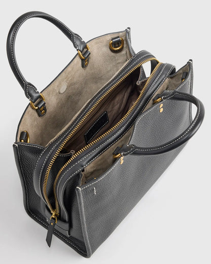 Italian Leather Medium Convertible Satchel - US 7287