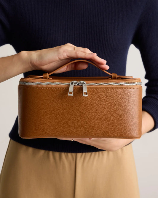 Italian Leather Travel Cosmetic Case - US 2362