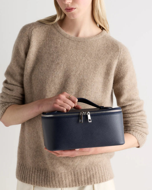 Italian Leather Travel Cosmetic Case - US 6582