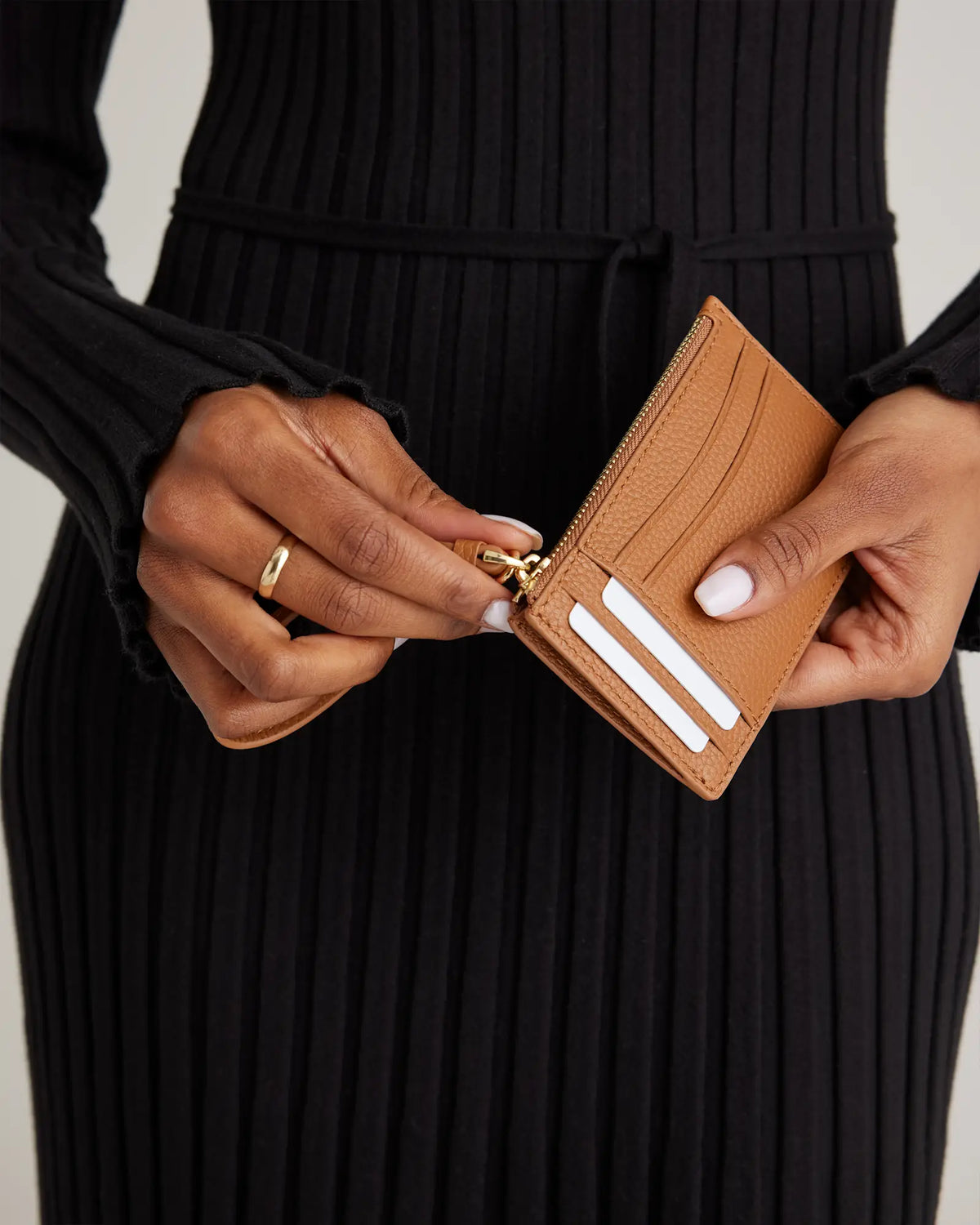 Italian Leather Card Case Wristlet - US 9821