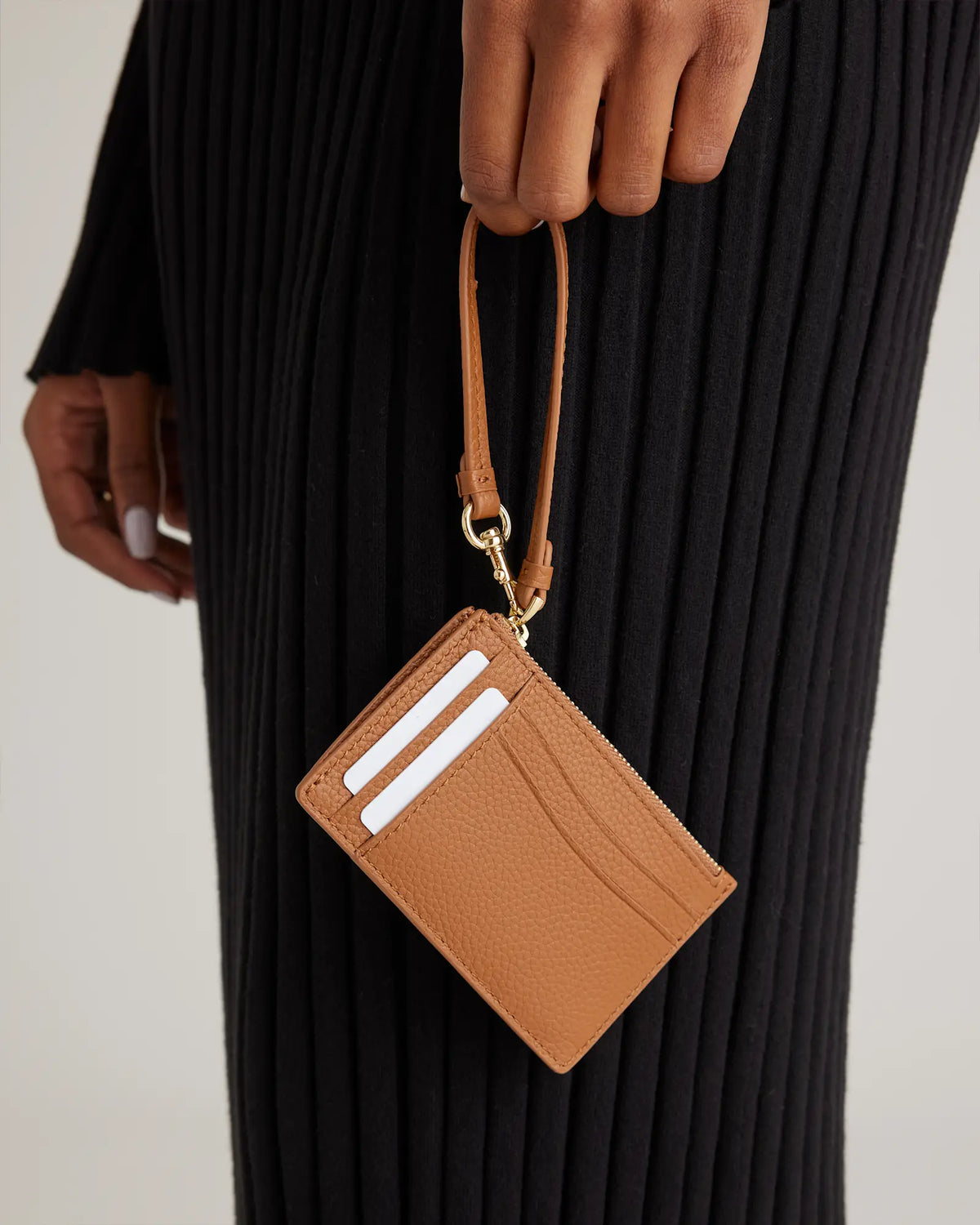 Italian Leather Card Case Wristlet - US 9821