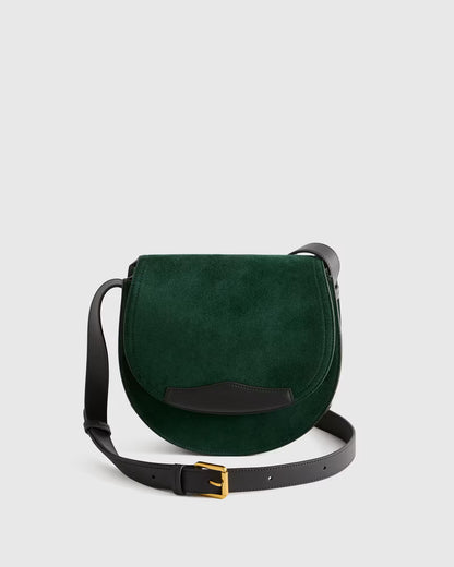 Italian Suede Saddle Bag - US 6967