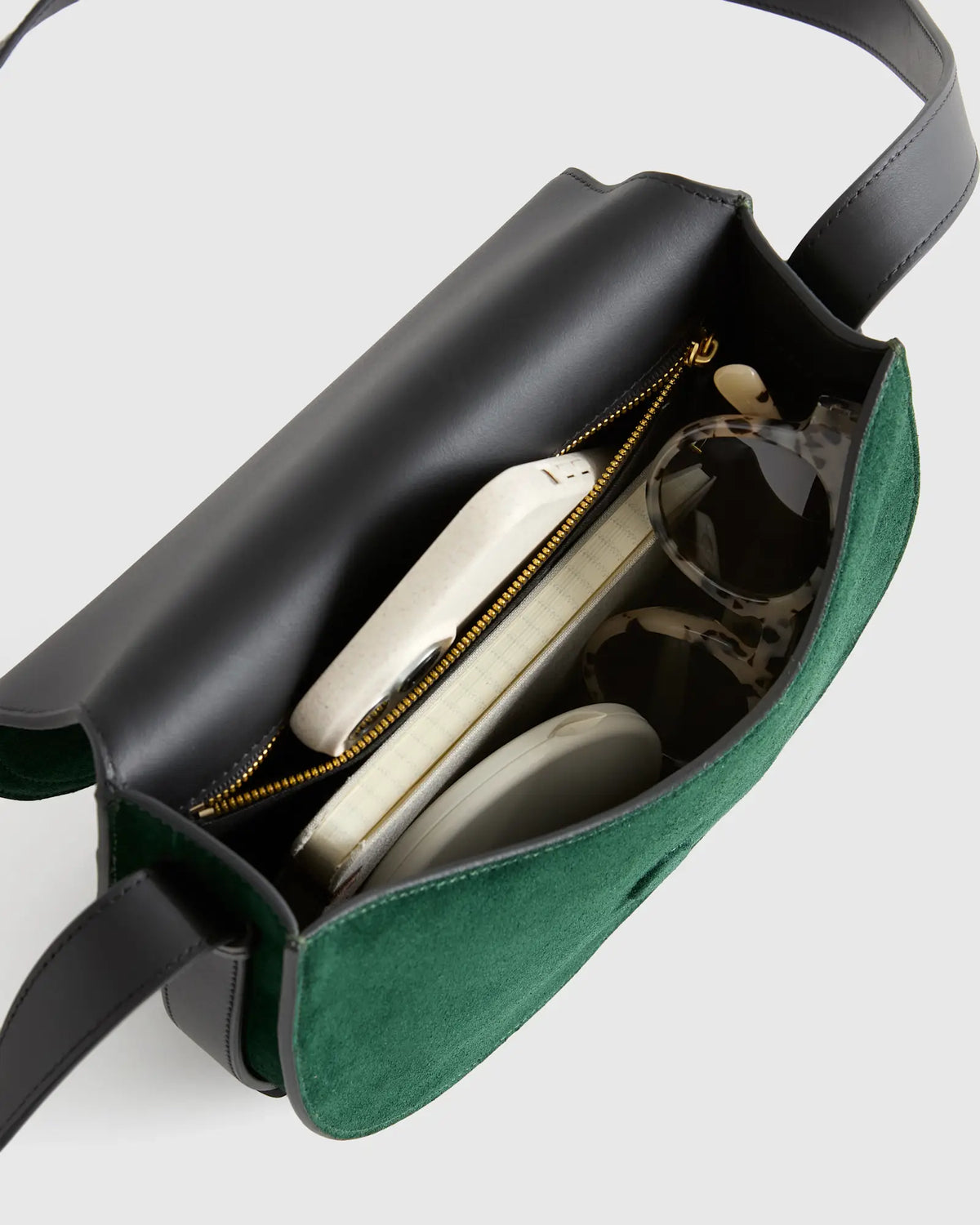 Italian Suede Saddle Bag - US 6967