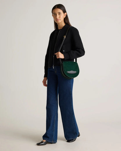 Italian Suede Saddle Bag - US 6967