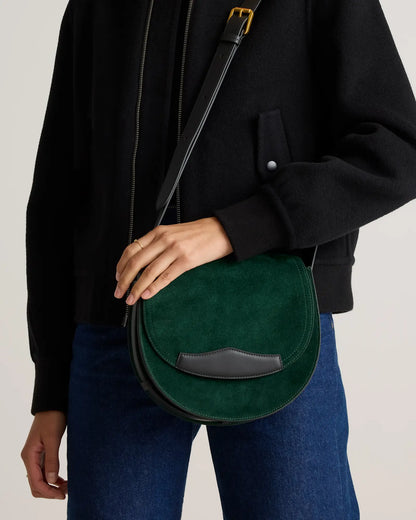 Italian Suede Saddle Bag - US 6967