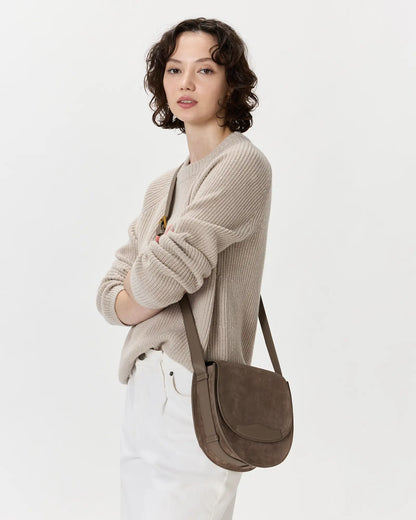 Italian Suede Saddle Bag - US 4505