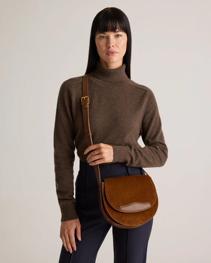 Italian Suede Saddle Bag - US 1207