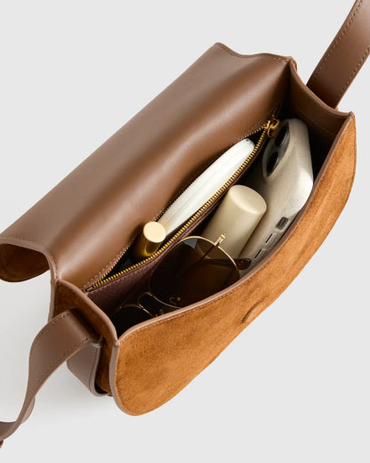 Italian Suede Saddle Bag - US 1207