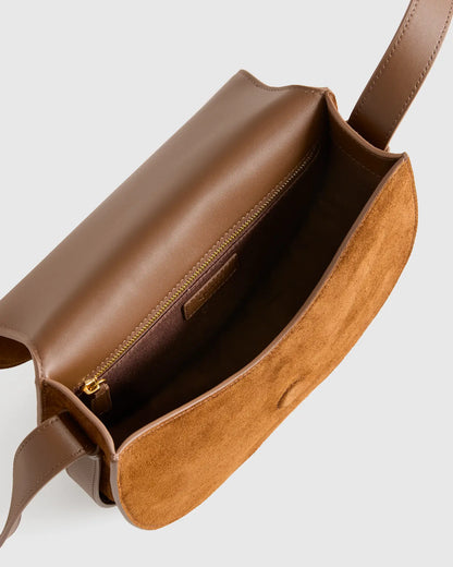 Italian Suede Saddle Bag - US 1207