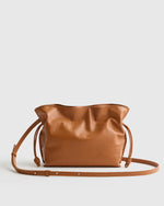 Italian Leather Drawstring Pouch Crossbody - US 6872