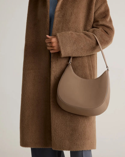 Italian Abrasivato Leather Shoulder Bag - US 2166