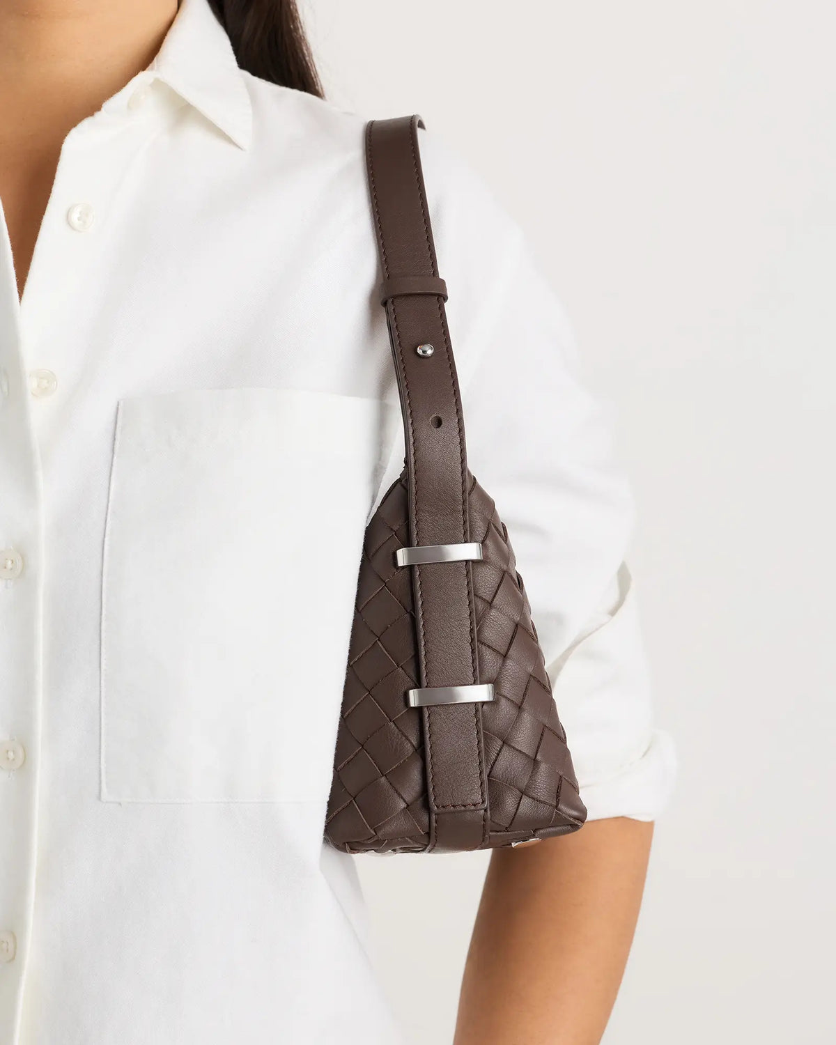 Italian Leather Handwoven Mini Bag - US 3639