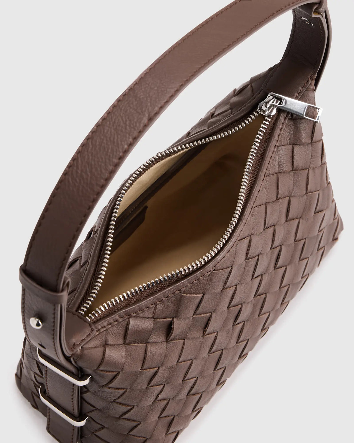 Italian Leather Handwoven Mini Bag - US 3639