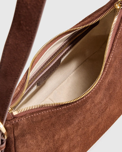Sutton Suede Small Shoulder Bag - US 5830