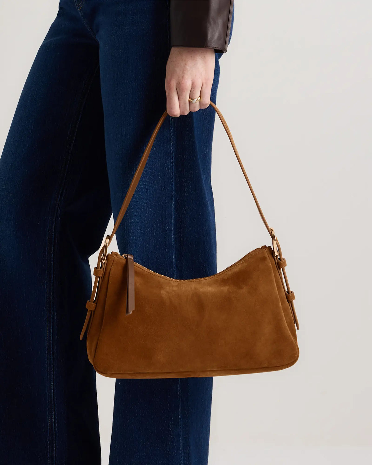 Sutton Suede Small Shoulder Bag - US 8914
