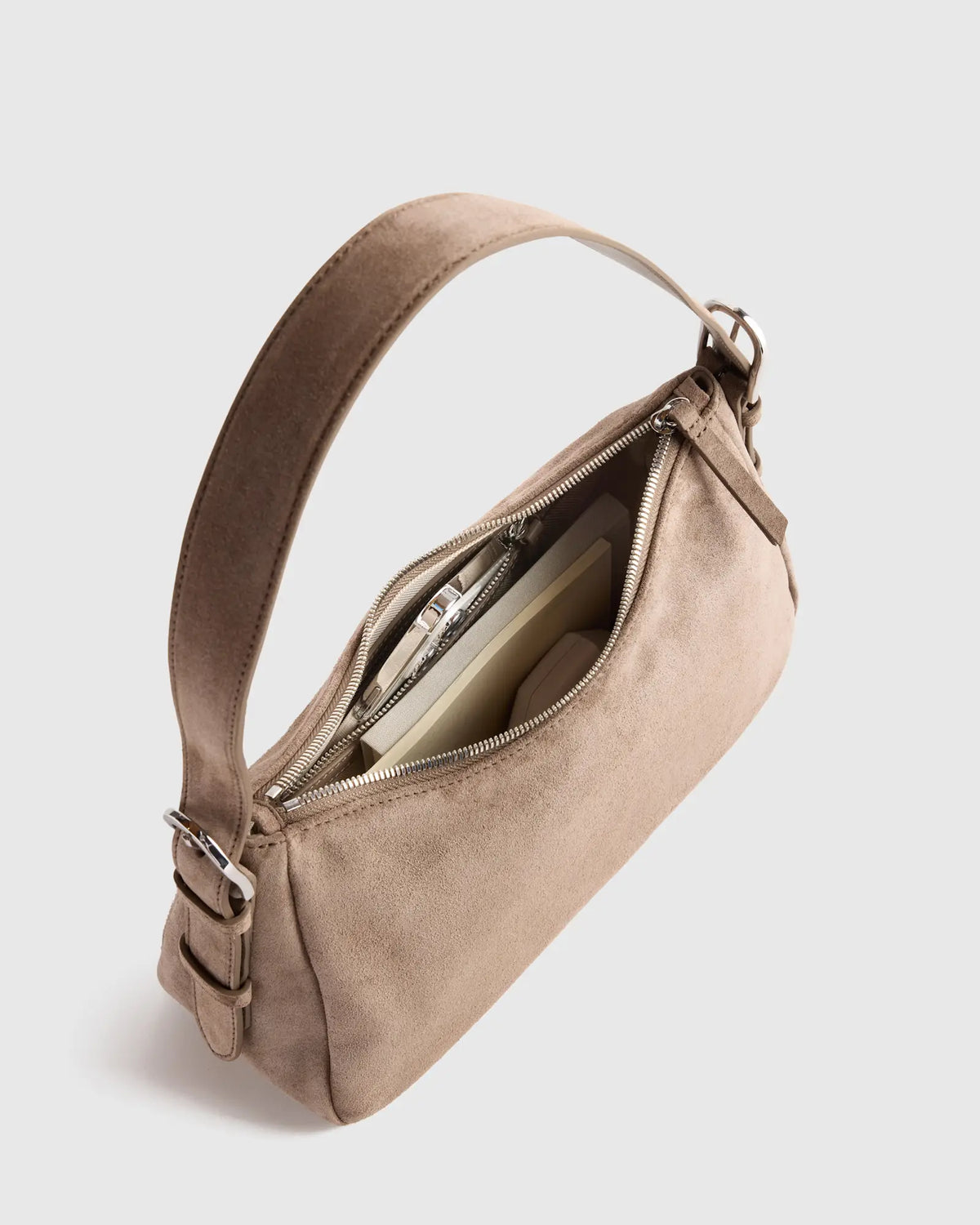 Sutton Suede Small Shoulder Bag - US 9115