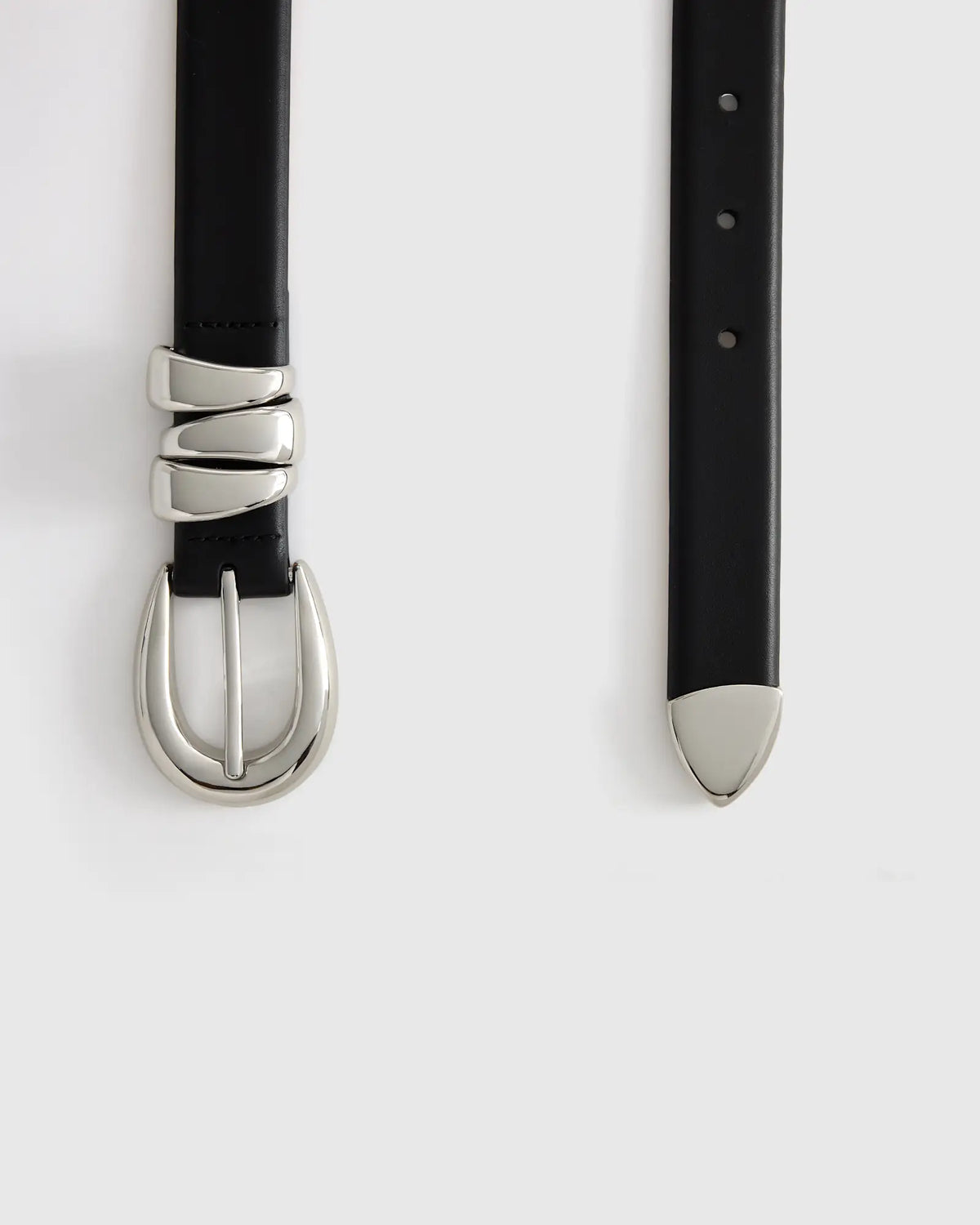 Elissa Triple Keeper European Leather Belt - US 7456