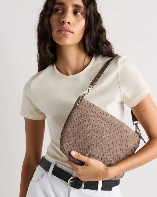 Sloane Suede Handwoven Mini Shoulder Bag - US 3841