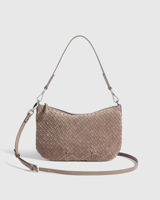 Sloane Suede Handwoven Mini Shoulder Bag - US 3841