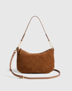 Sloane Suede Handwoven Mini Shoulder Bag - US 3255
