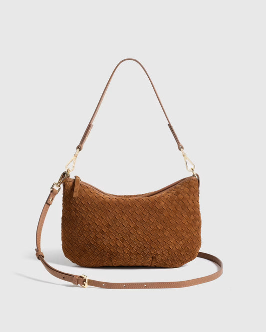 Sloane Suede Handwoven Mini Shoulder Bag - US 3255