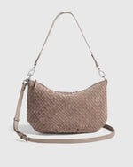 Sloane Suede Handwoven Shoulder Bag - US 1343
