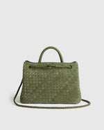 Romy Suede Handwoven Satchel - US 2624