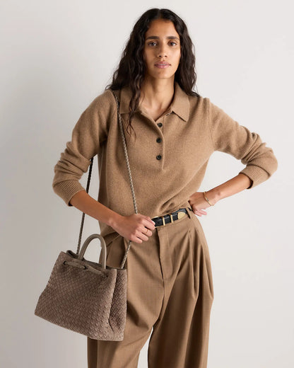 Romy Suede Handwoven Satchel - US 3238