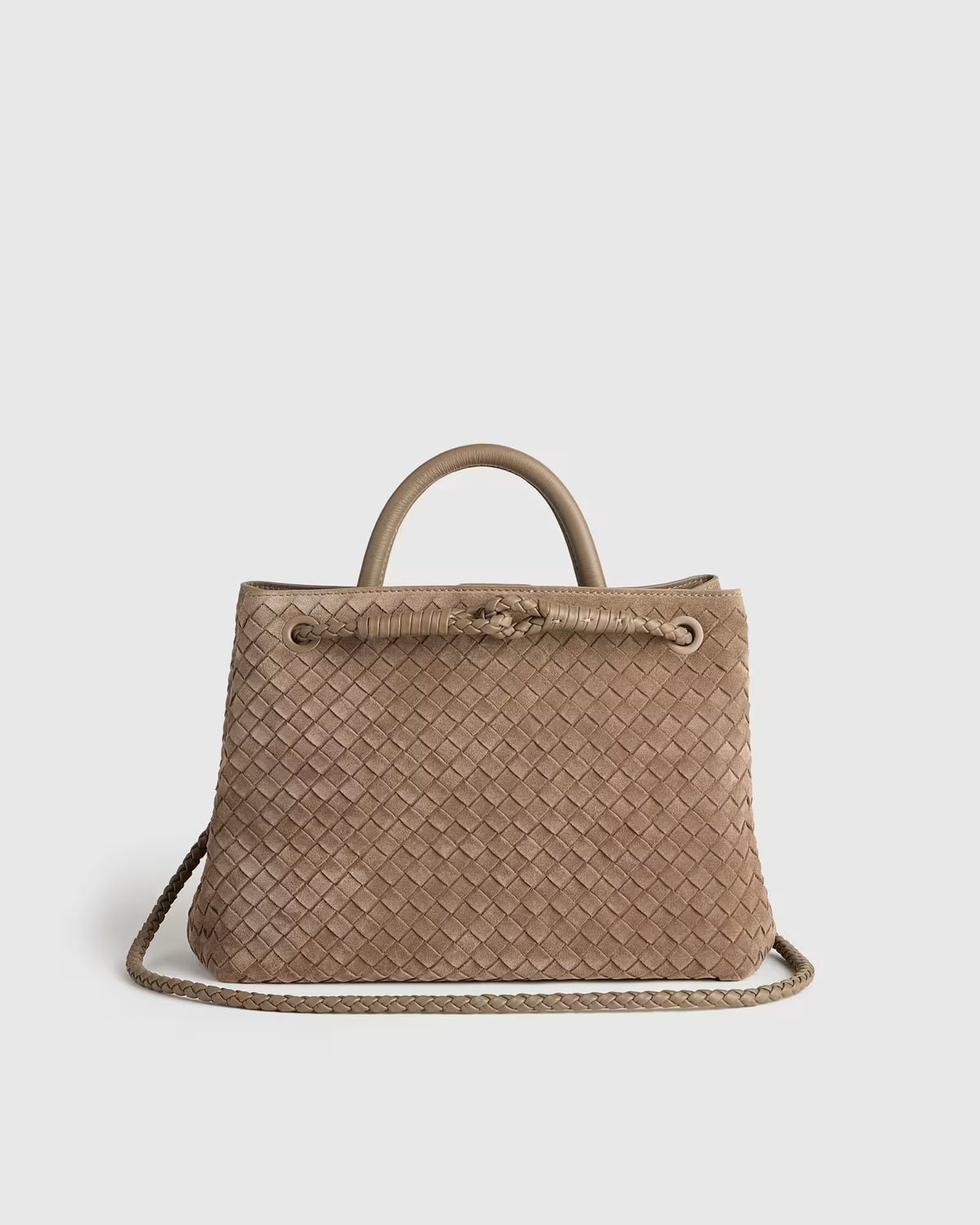 Romy Suede Handwoven Satchel - US 3238