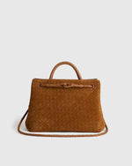 Romy Suede Handwoven Satchel - US 0050