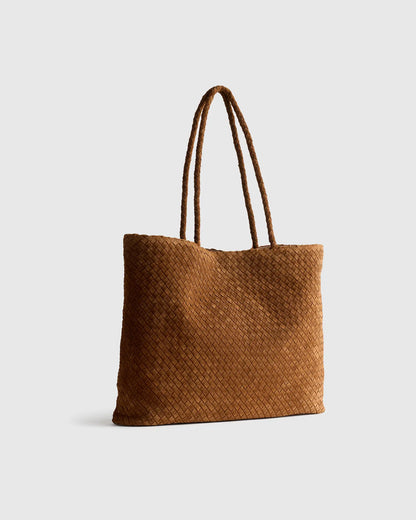 Siena Suede Handwoven Tote - US 1435
