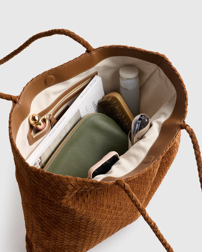 Siena Suede Handwoven Tote - US 1435