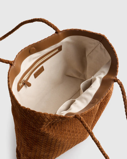 Siena Suede Handwoven Tote - US 1435
