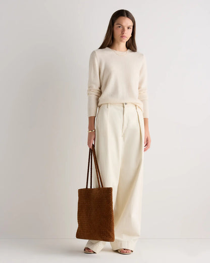 Siena Suede Handwoven Tote - US 1435