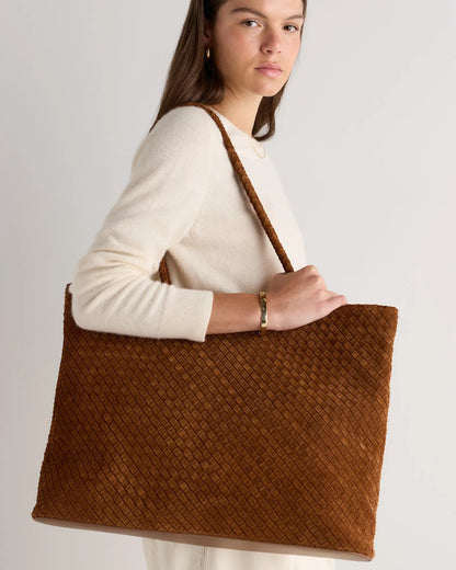 Siena Suede Handwoven Tote - US 1435
