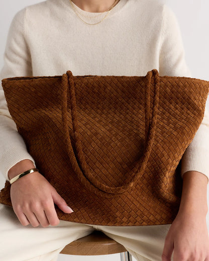 Siena Suede Handwoven Tote - US 1435