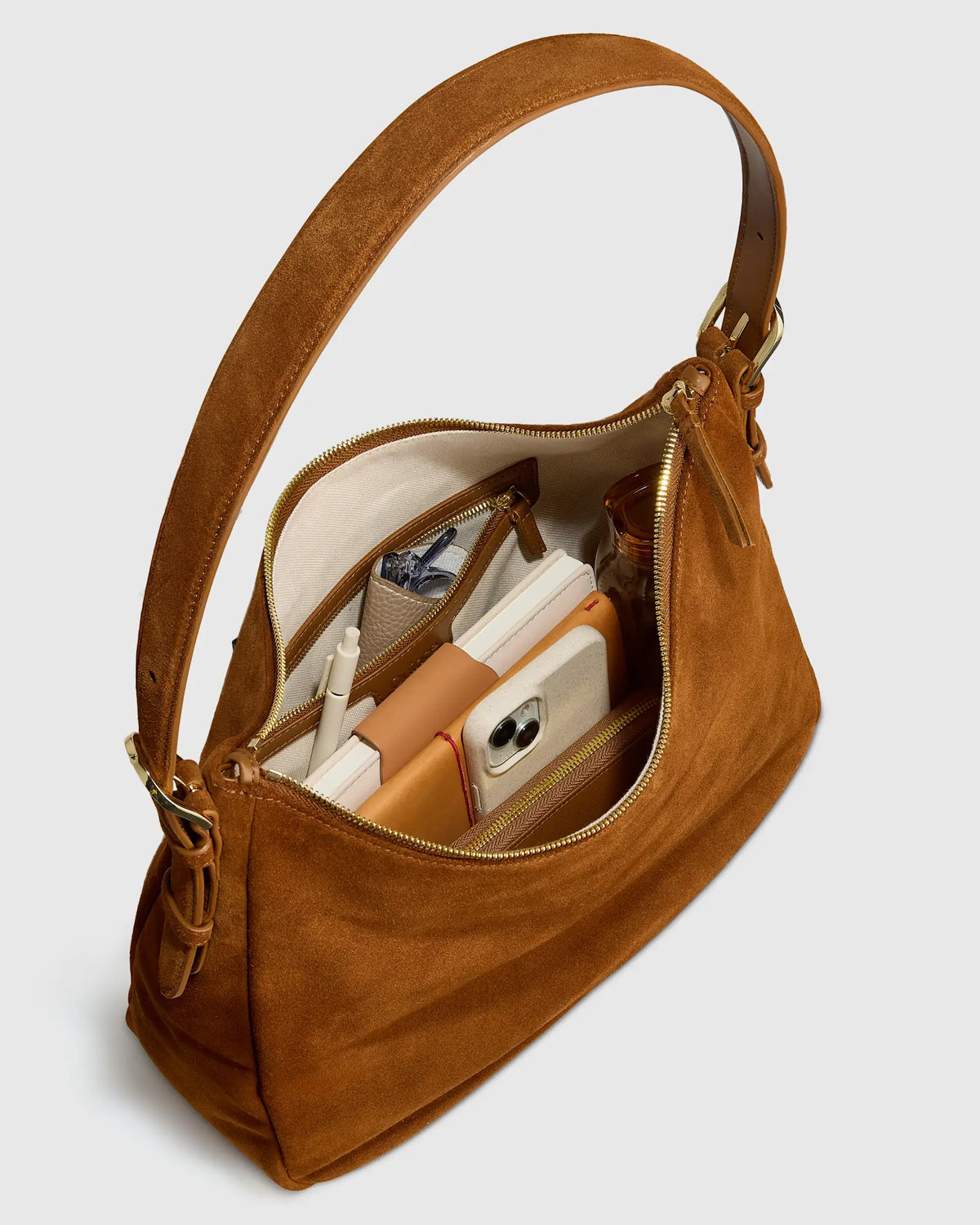 Sutton Suede Shoulder Bag - US 3777