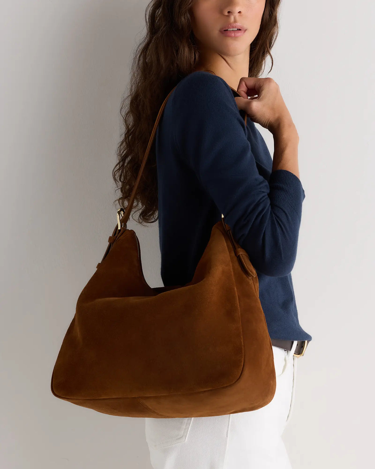 Sutton Suede Shoulder Bag - US 3777