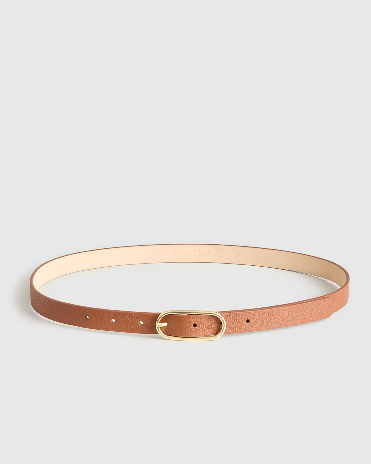 Cleo European Leather Oval Skinny Belt - US 3496