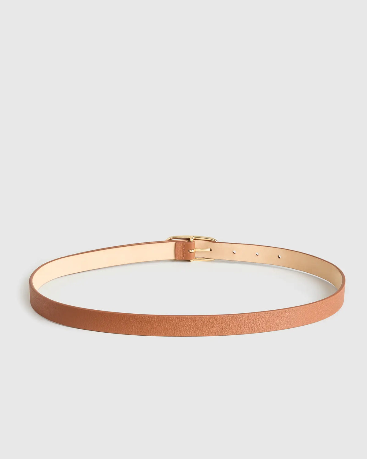 Cleo European Leather Oval Skinny Belt - US 3496