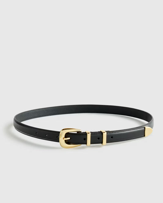 Lola European Leather Western Skinny Belt - US 3250