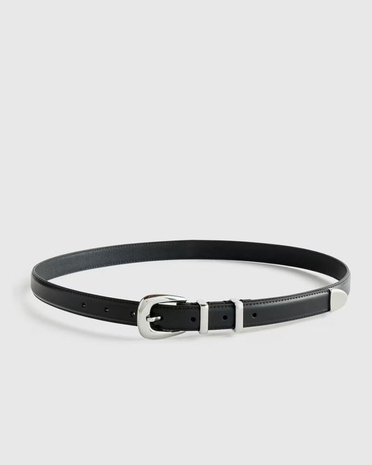 Lola European Leather Western Skinny Belt - US 6440