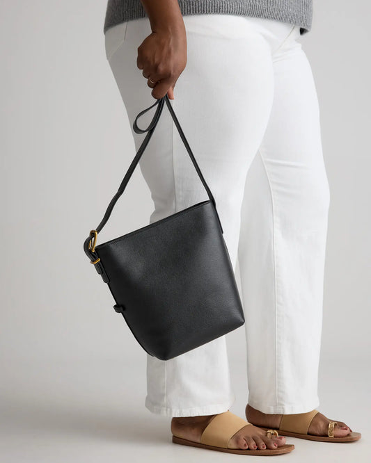 Italian Leather Bucket Crossbody - US 4017