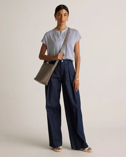 Italian Leather Bucket Crossbody - US 7504