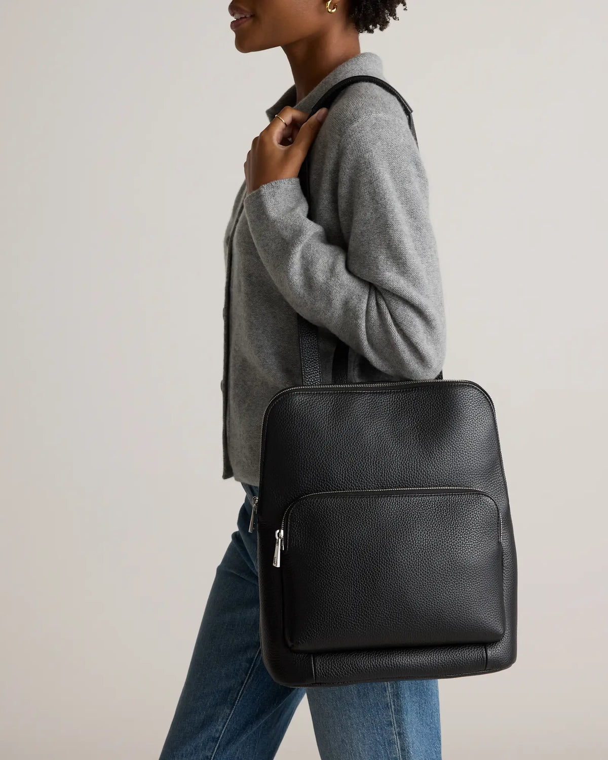 Italian Leather Convertible Backpack - US 0731