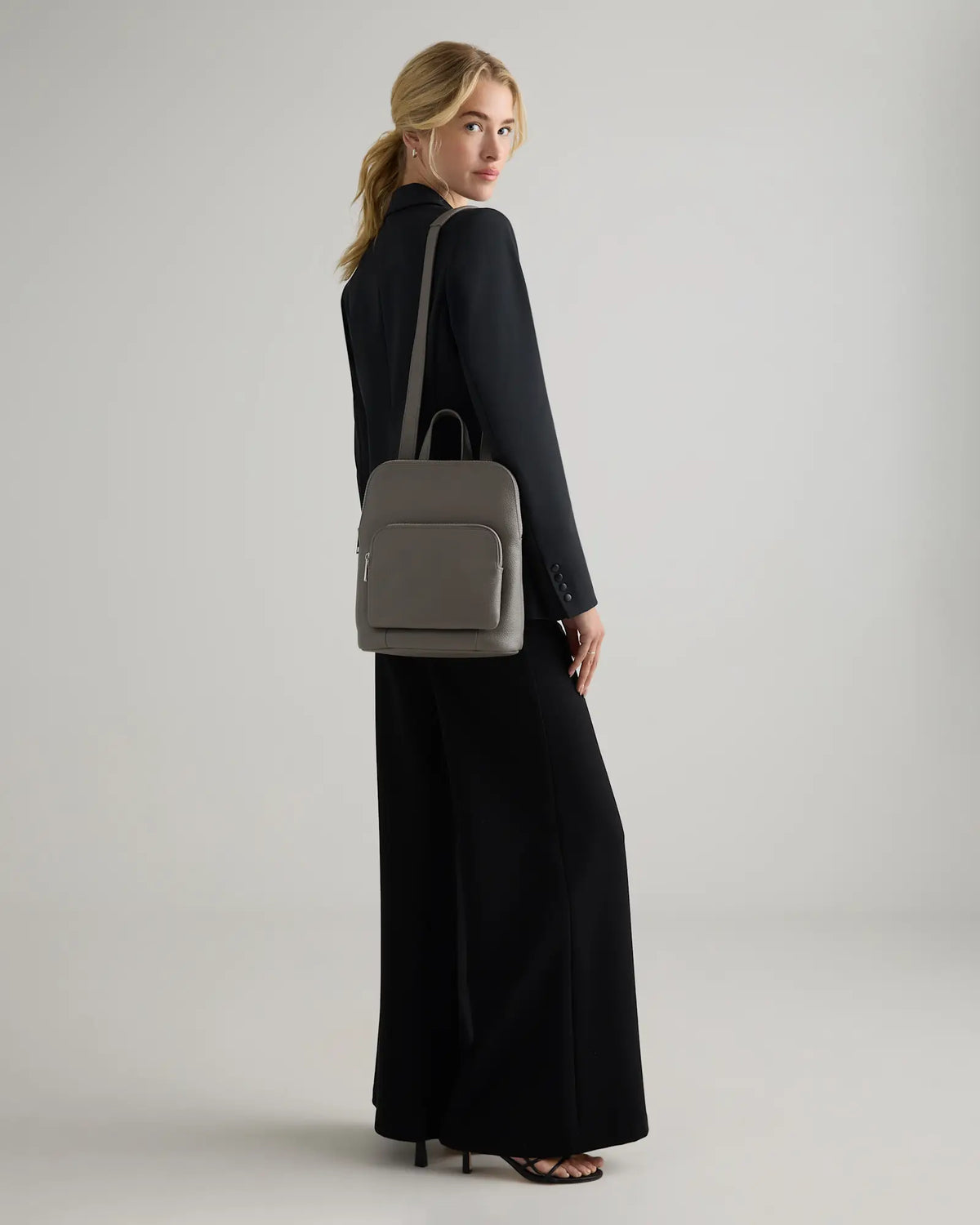 Italian Leather Mini Convertible Backpack - US 7421