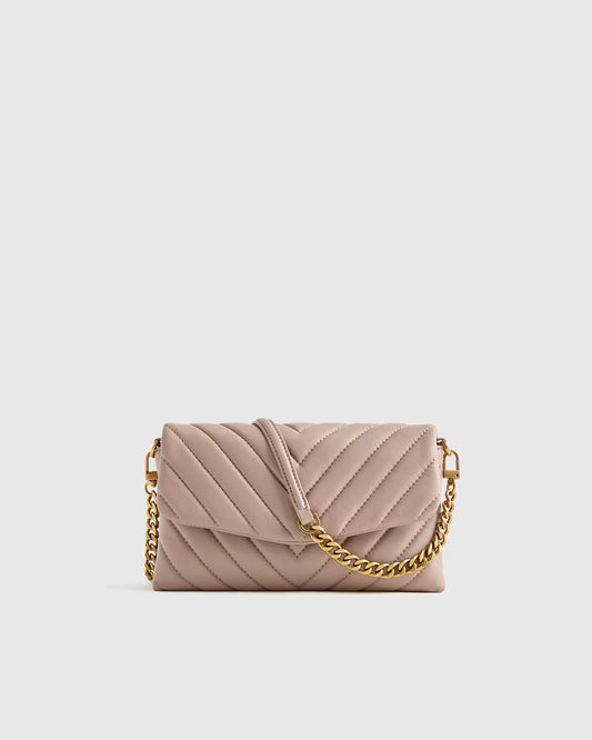 Italian Leather Quilted Wallet Crossbody - US 6921