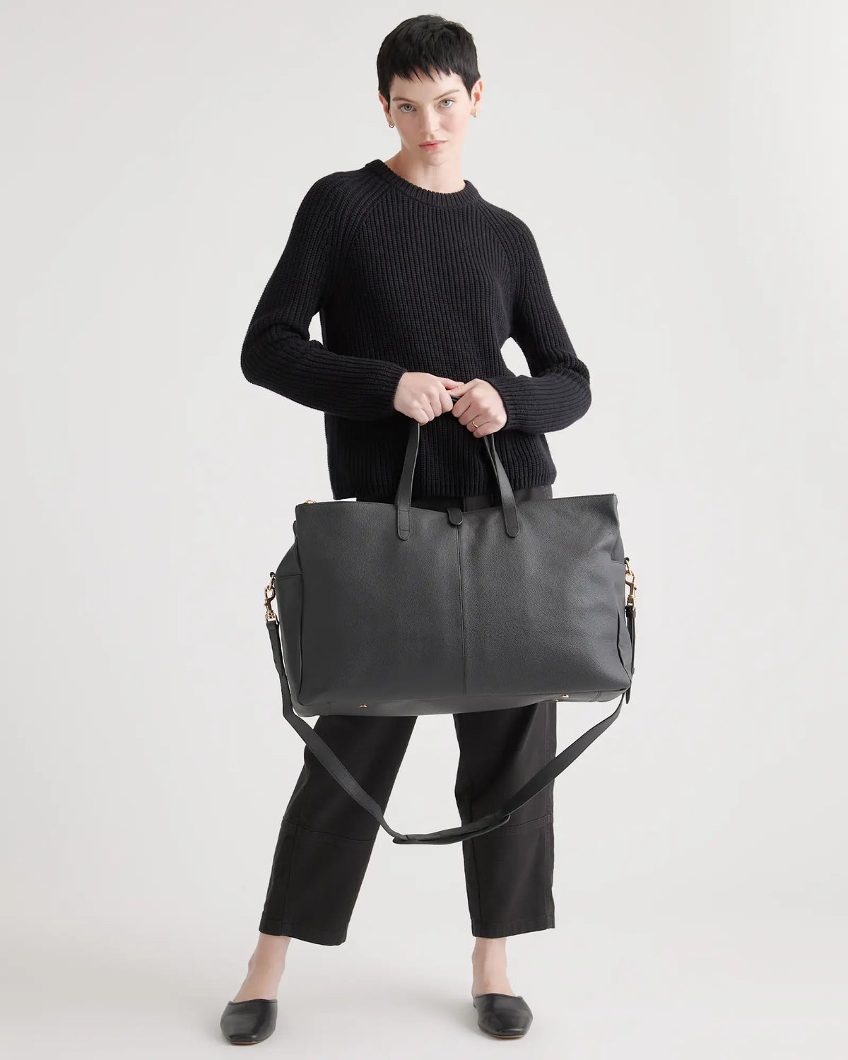 Italian Leather Triple Compartment Weekender - US 2046